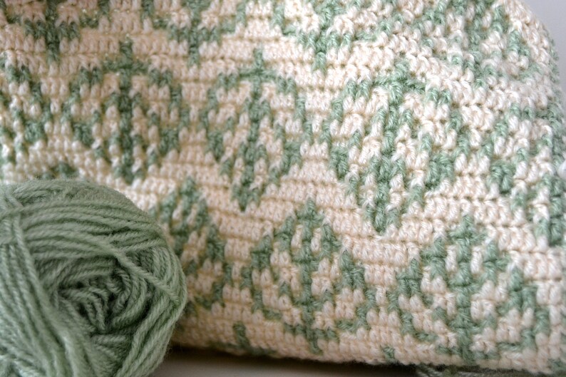 PATTERN Spring Leaf Overlay Mosaic Crochet Pattern - CHART ONLY - pdf Download - Knitting / Cross Stitch image 5