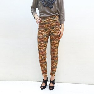 Unique Print High Waisted Skinny Pants, LAST SIZE 40 image 3