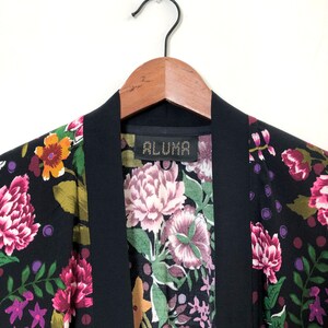 Black Floral Kimono Cardigan, Limited Edition Best Seller image 3