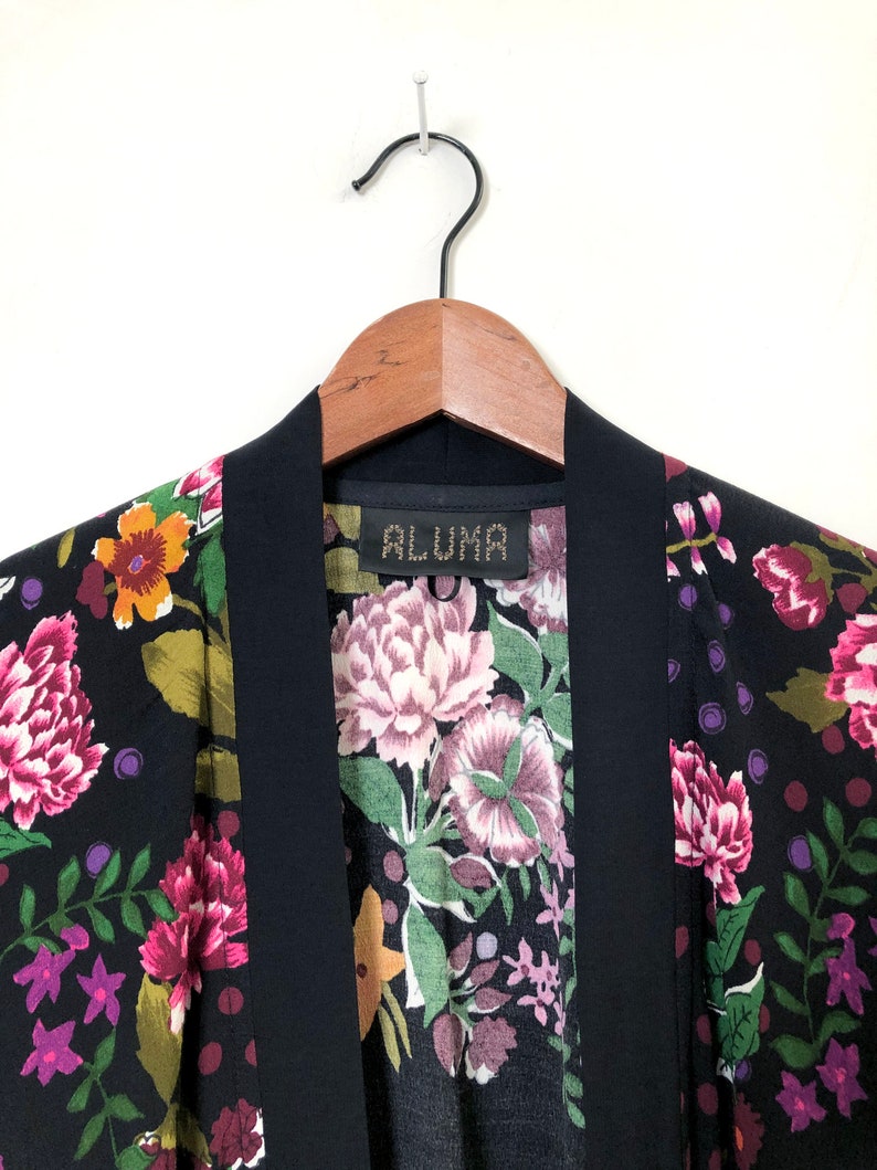 Black Floral Kimono Cardigan, Limited Edition Best Seller image 3