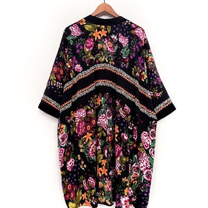 Black Floral Kimono Cardigan, Limited Edition Best Seller image 4