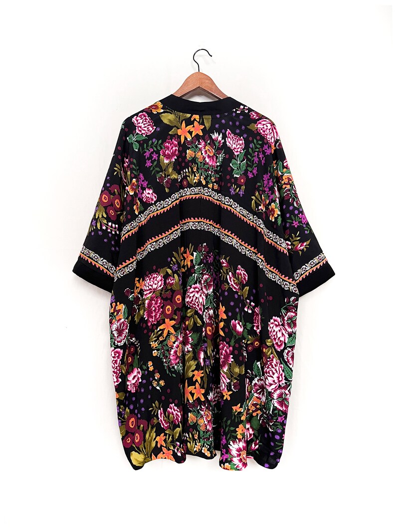 Black Floral Kimono Cardigan, Limited Edition Best Seller image 4