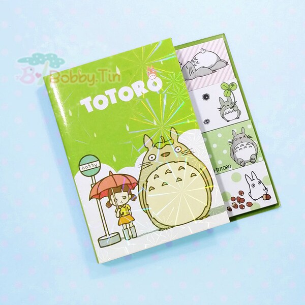 Kawaii Totoro Sticky Notes - Post-it note, sticky memo, kawaii sticky book, cute cat sticky note, planner notes, note pad