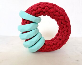 Special bracelet made of soft cotton and clay