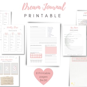 Dream Decoder Printable Journal + Sleep Tracker