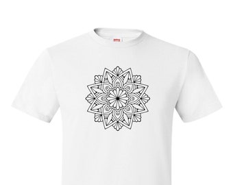 Color your own Shirt | Mandala Coloring | Mandala T-shirt