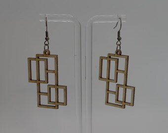 Wood Earring | Laser Cut Earring | Wood Dangle Earring