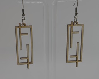 Wood Earring | Laser Cut Earring | Wood Dangle Earring