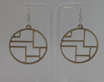Wood Earring | Laser Cut Earring | Wood Dangle Earring