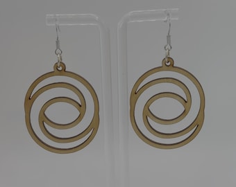 Wood Earring | Laser Cut Earring | Wood Dangle Earring