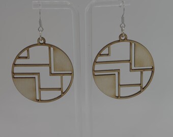 Wood Earring | Laser Cut Earring | Wood Dangle Earring