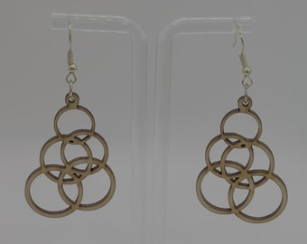 Wood Earring | Laser Cut Earring | Wood Dangle Earring