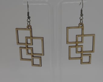 Wood Earring | Laser Cut Earring | Wood Dangle Earring