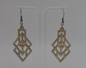 Wood Earring | Laser Cut Earring | Wood Dangle Earring