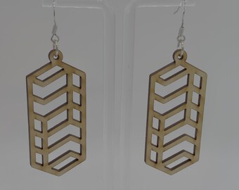 Wood Earring | Laser Cut Earring | Wood Dangle Earring