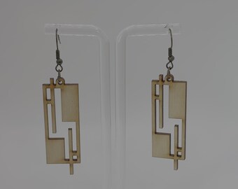 Wood Earring | Laser Cut Earring | Wood Dangle Earring