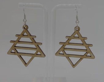 Wood Earring | Laser Cut Earring | Wood Dangle Earring