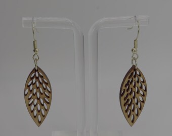 Wood Earring | Laser Cut Earring | Wood Dangle Earring