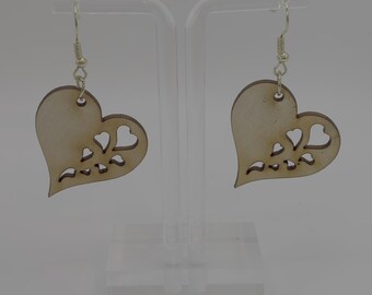 Wood Earring | Laser Cut Earring | Wood Dangle Earring