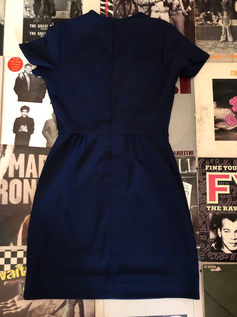 Sweet Navy and white vintage dress, dreamy image 3
