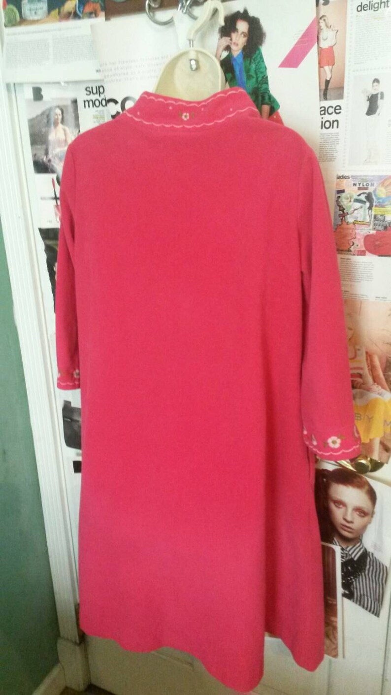 Vintage Magenta House Coat/cover Up. the Partridge Family - Etsy