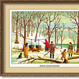 Ahorn Zucker Herstellung 1898 Illustration Toronto, Kanada, DIGITALE Datei Download POSTER