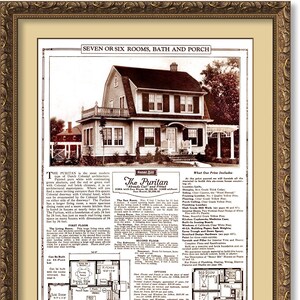 Sears PURITAN 1925 The Most Modern Type of Dutch Colonial Design,Architectural Masterpiece, Colonial Doorway, DIGITAL File Download POSTER