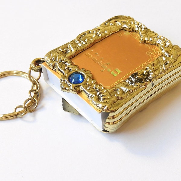 Hebrew Jewish Prayer Mini Pocket Book, Torah Tehillim, with Key Holder, Book of Psalms, Pocket Hebrew Bible, Tanach, Amulet, Talisman