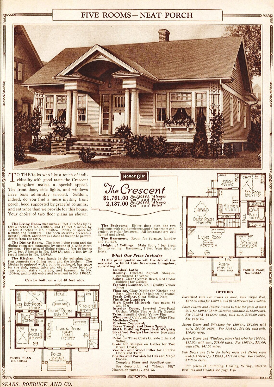 Sears CRESCENT 1927 Sears Kit Home Touch Of Individuality With Good 