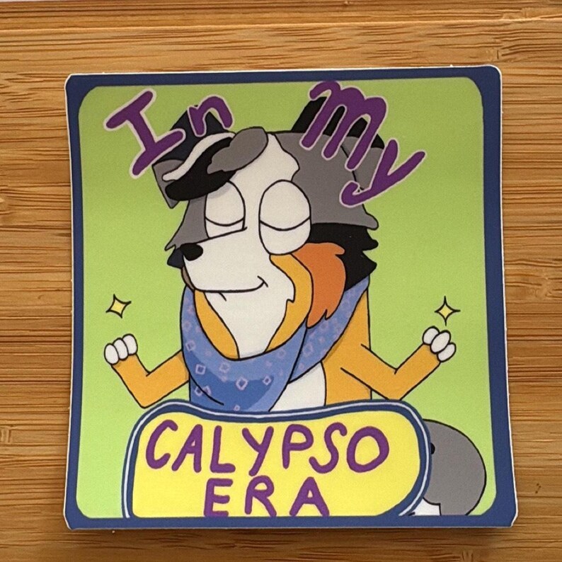 Calypso Dog Sticker - Etsy