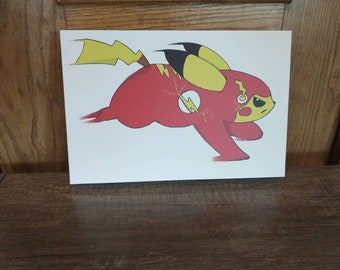 The Flasha-chu (Pikachu/The Flash Mash Up Digital Poster)