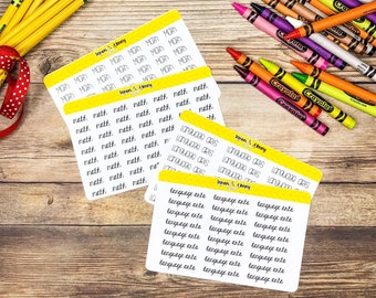 Adesivos de roteiro de disciplina escolar