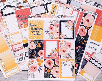 Preppy Chic VERTICAL Weekly Kit 140 Matte Planner Stickers Perfect for your Erin Condren Life Planner WKV0230