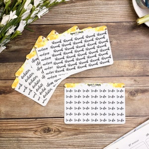 Hand Lettered font Script Stickers