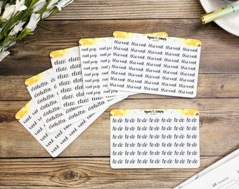 Cute Cursive Script Stickers