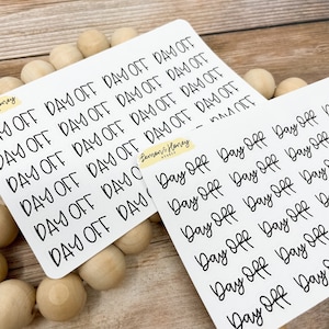 Day Off Script Planner Stickers