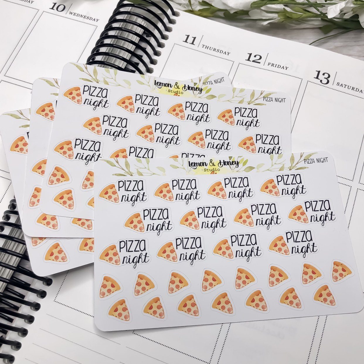 Pizza Night Planner Stickers - Etsy