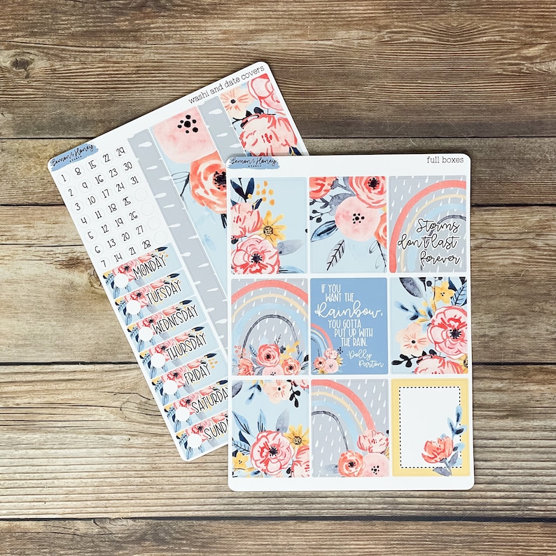After the Storm Vertical Weekly Planner Sticker Kit - Etsy