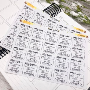 My Run Tracking Planner Stickers