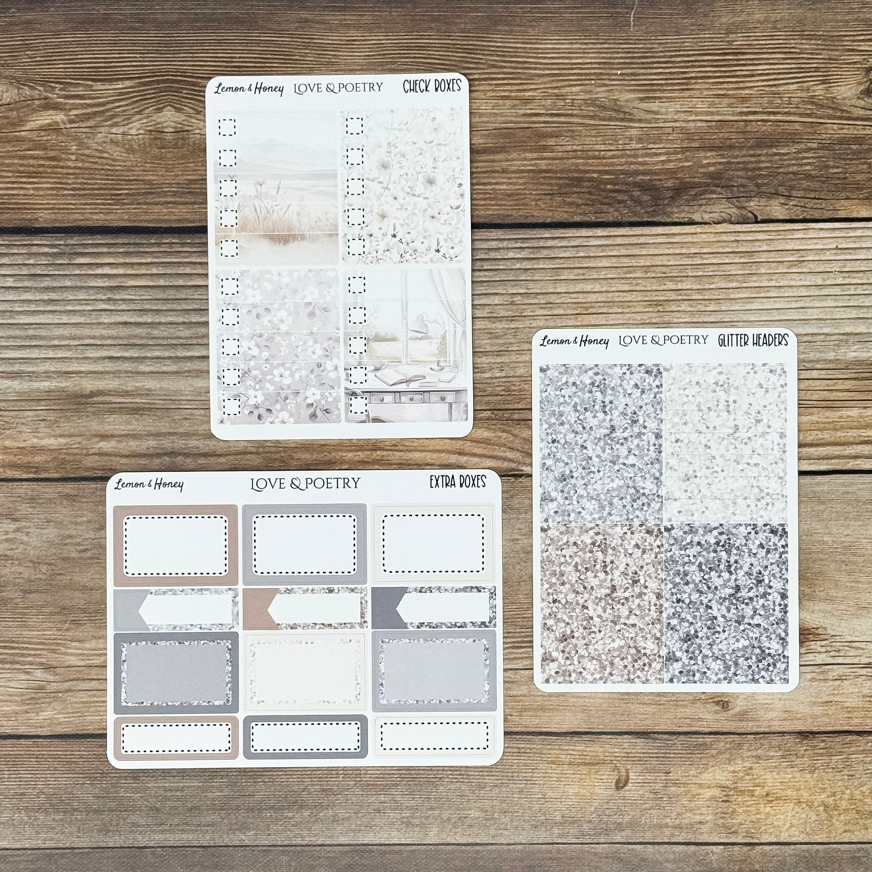 Love & Poetry Vertical Weekly Planner Sticker Kit - Etsy