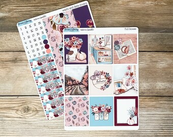 Autumn Sparkle Vertikale Wochenplaner Sticker Kit