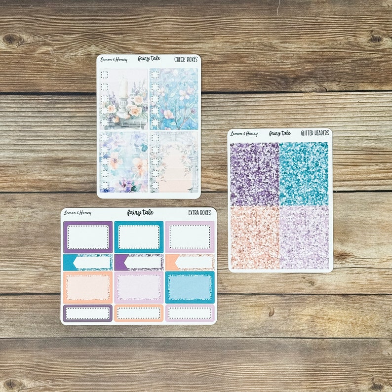 Fairy Tale Vertical Weekly Planner Sticker Kit - Etsy
