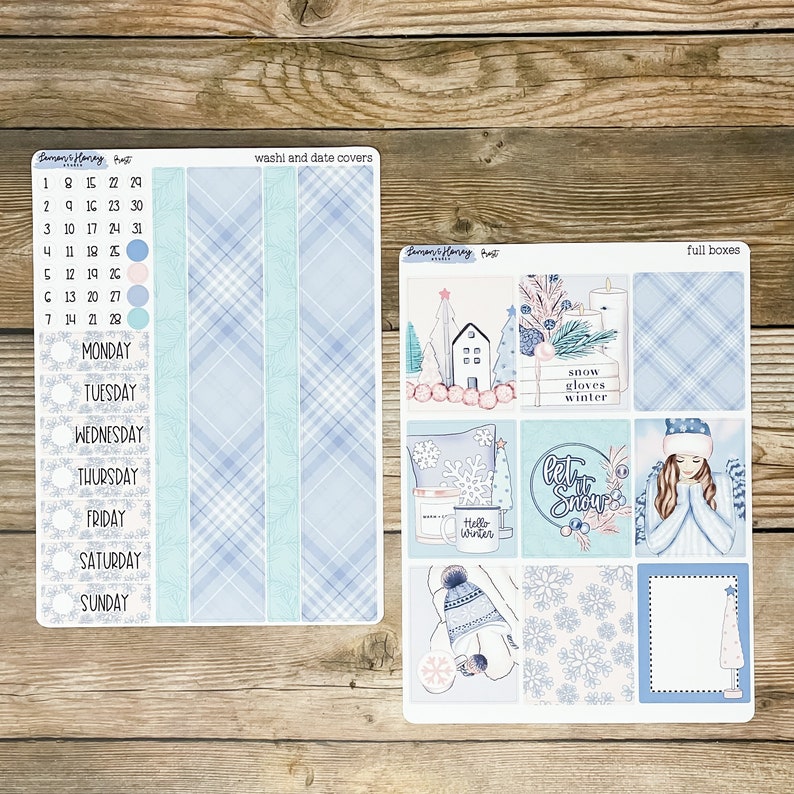 Frost Vertical Weekly Planner Sticker Kit - Etsy