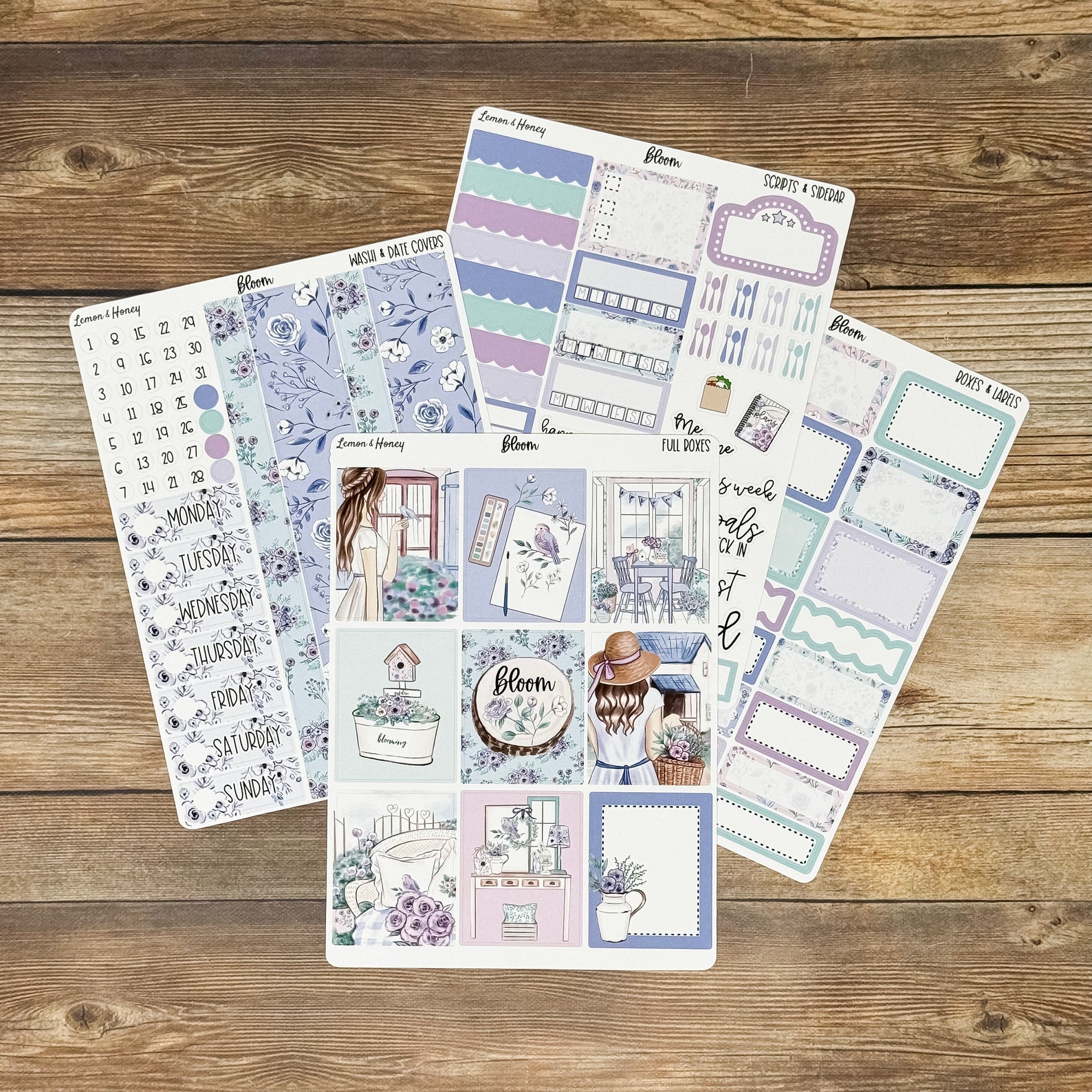 Bloom Vertical Weekly Planner Sticker Kit - Etsy