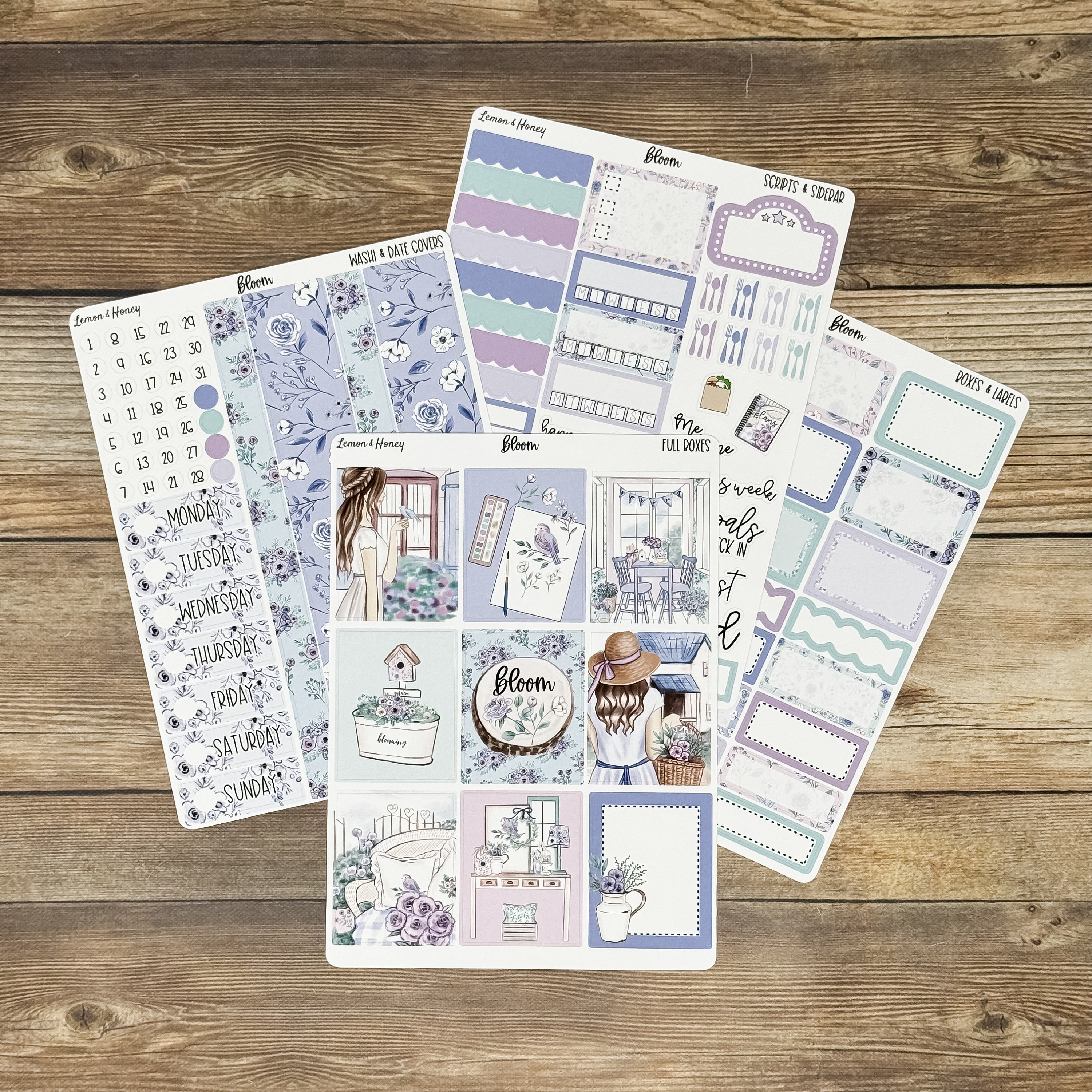 Bloom Vertical Weekly Planner Sticker Kit - Etsy