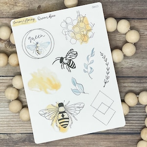 Queen Bee Vertical Weekly Planner Sticker Kit - Etsy