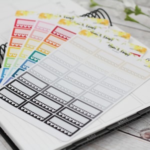 Habit Tracker Planner Stickers Multicolored Neutral