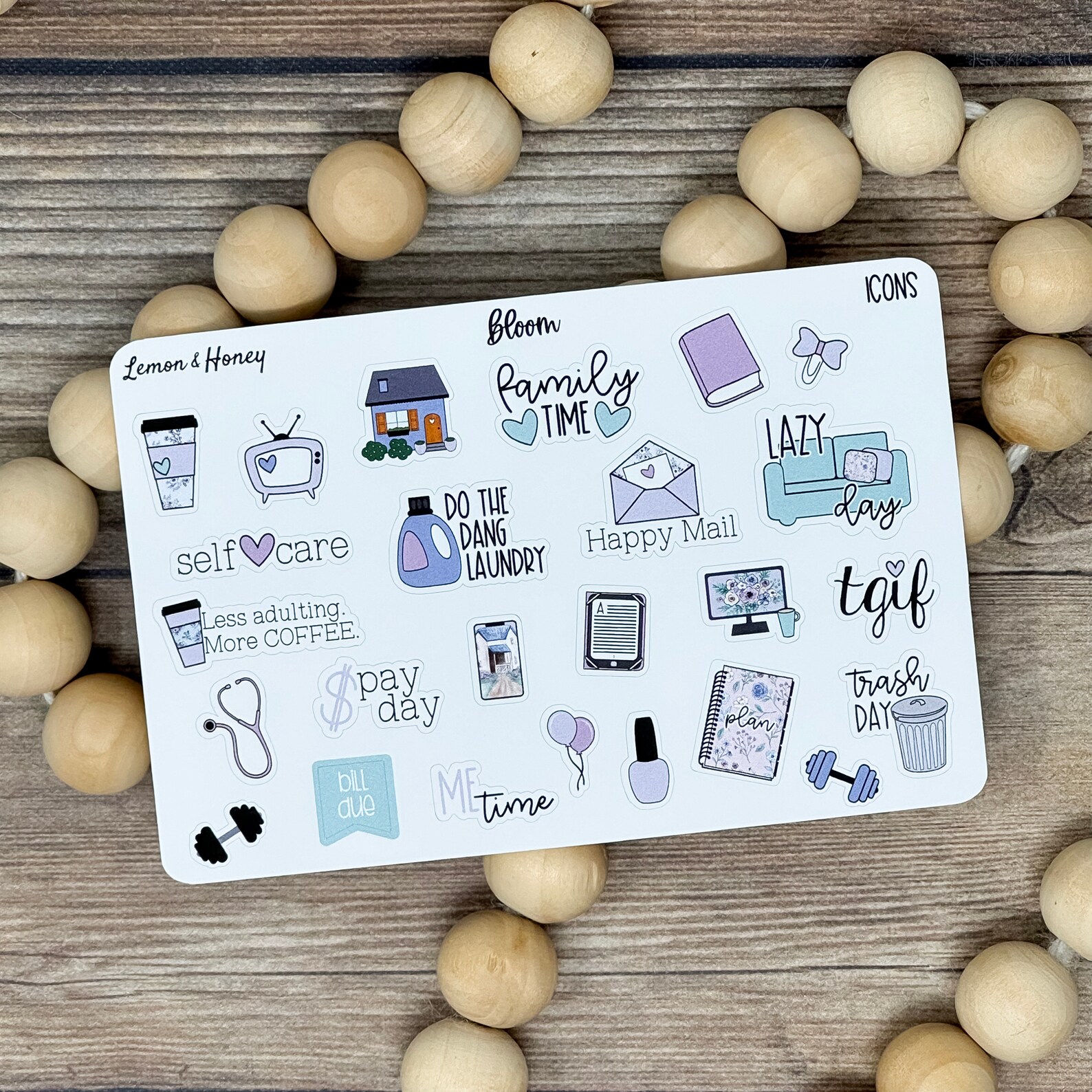 Bloom Vertical Weekly Planner Sticker Kit - Etsy