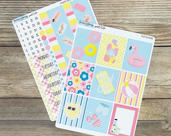 Pool Life Weekly Planner Sticker Kit