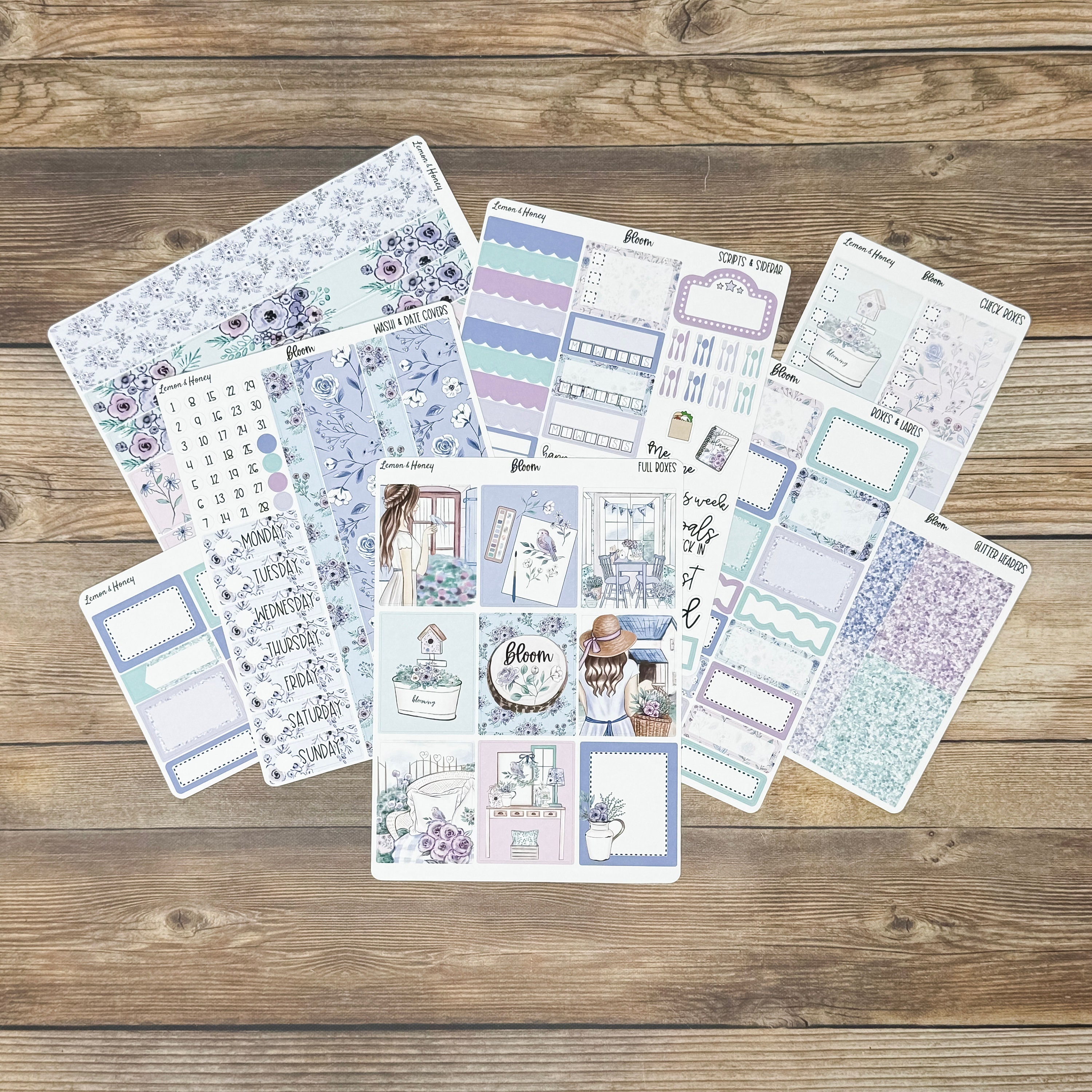 Bloom Vertical Weekly Planner Sticker Kit - Etsy